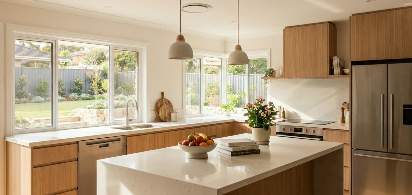 After kitchen renovation Adelaide, modern open plan kitchen