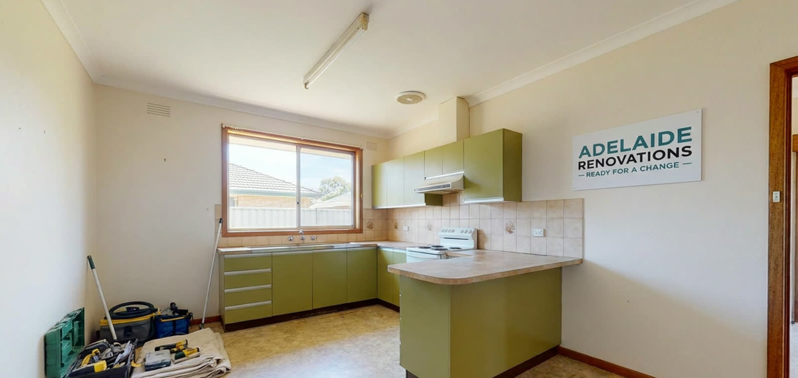 Before kitchen renovation Adelaide, dated 80s kitchen